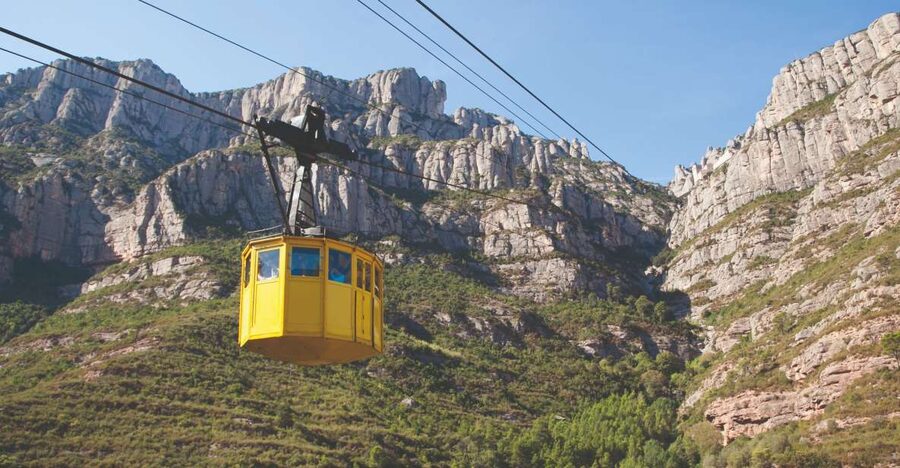 Aeri de Montserrat Cable Car Ticket - Arriving at the lower station near Aeri Montserrat