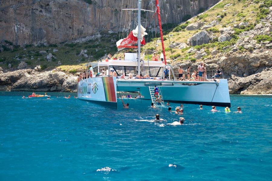 Alcudia: Sunset Catamaran Tour with Dinner and Snorkeling - A straightforward barbecue dinner on deck