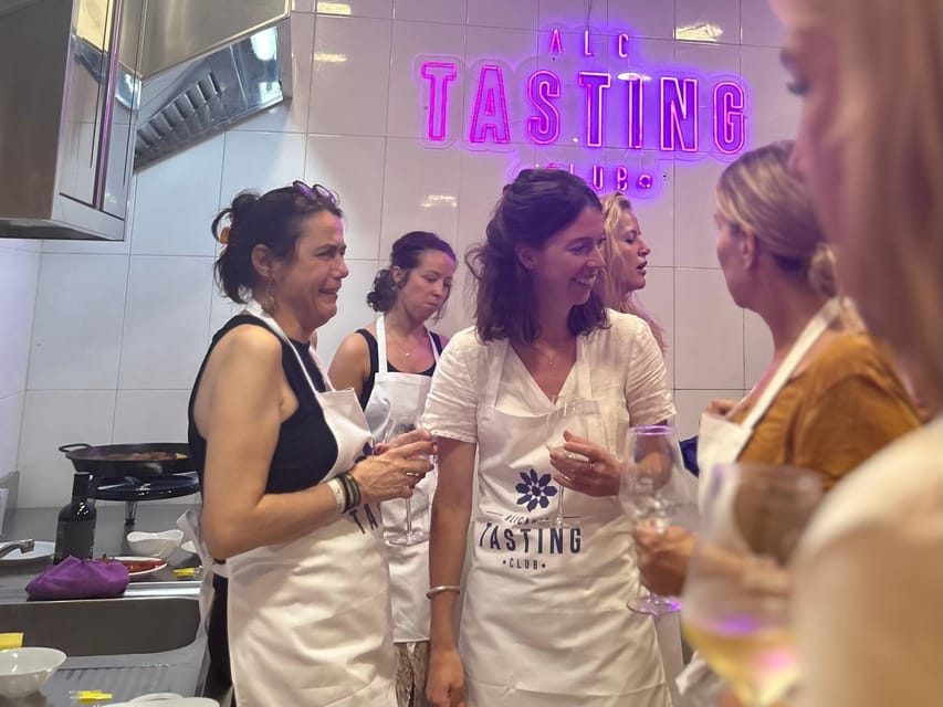 Alicante Paella Cooking Class, Tapas, Drinks and Market - A purpose-built kitchen with plenty of participation