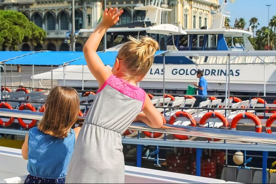 Barcelona: Boat Tour in Las Golondrinas - The port, marina, and cruise ship area