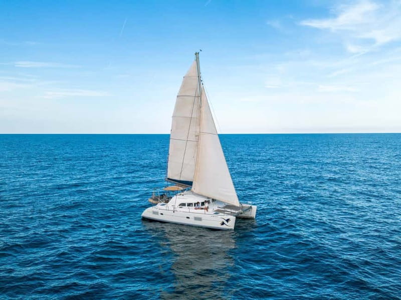 Barcelona: Catamaran Cruise w/ Sailing, Wine, & Tapa - Setting out from Marina Vela