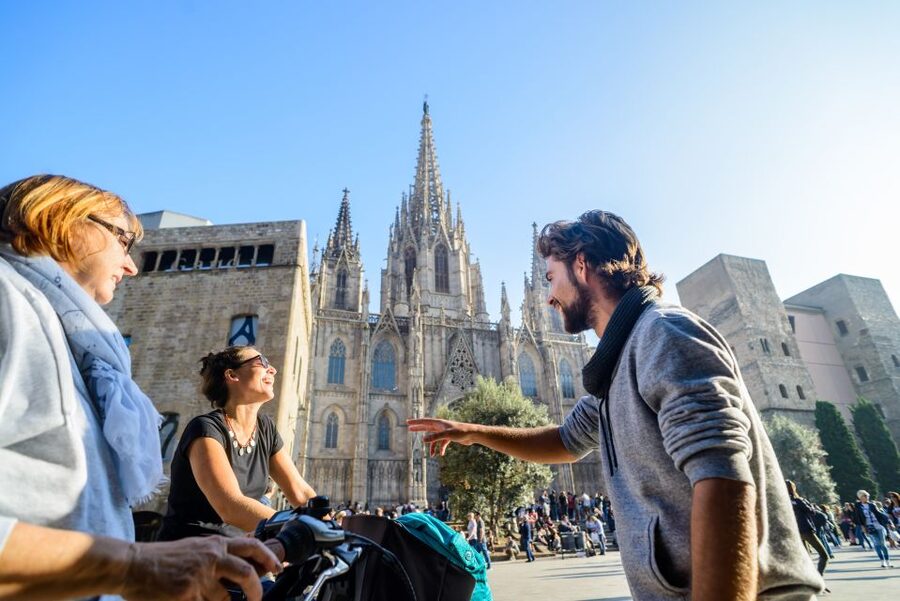 Barcelona eBike Tour with Wine and Tapas Experience - Wine and tapas at a historic local spot