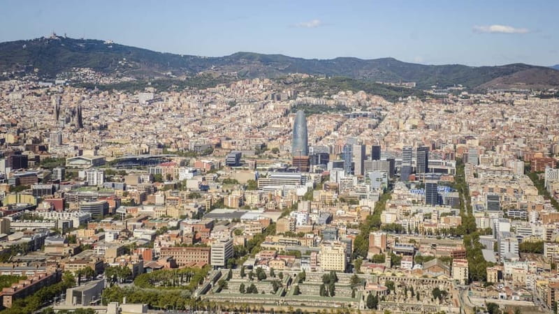 Barcelona: Helicopter Flight over Barcelona's Coastline - Port Forum and the Blue Museum