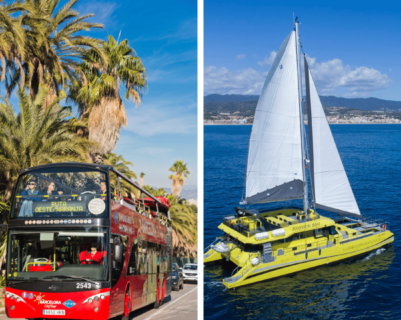 Barcelona: Hop-On Hop-Off Bus with Sailing Cruise - Two bus routes, one useful Barcelona overview