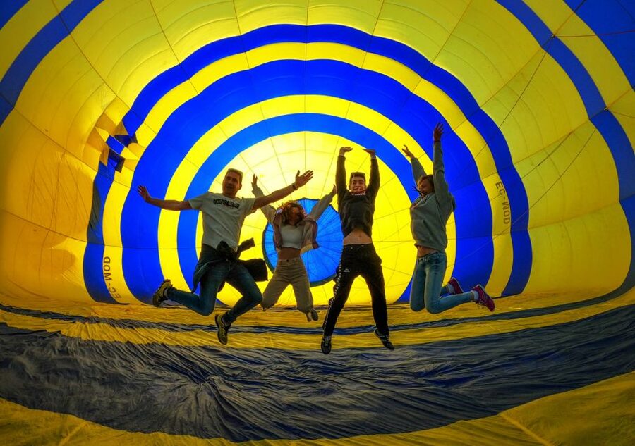 Barcelona: Hot Air Balloon Ride with Optional Transportation - Watching the balloon come alive at Montseny