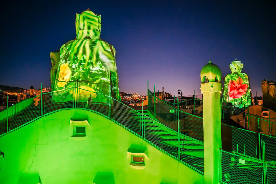 Barcelona: La Pedrera Night Experience - The stairwells and badalots