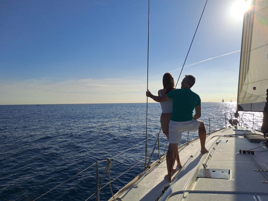 Barcelona: Luxury Private Yacht Daytime Cruise - Sailing, swimming, and weather choices