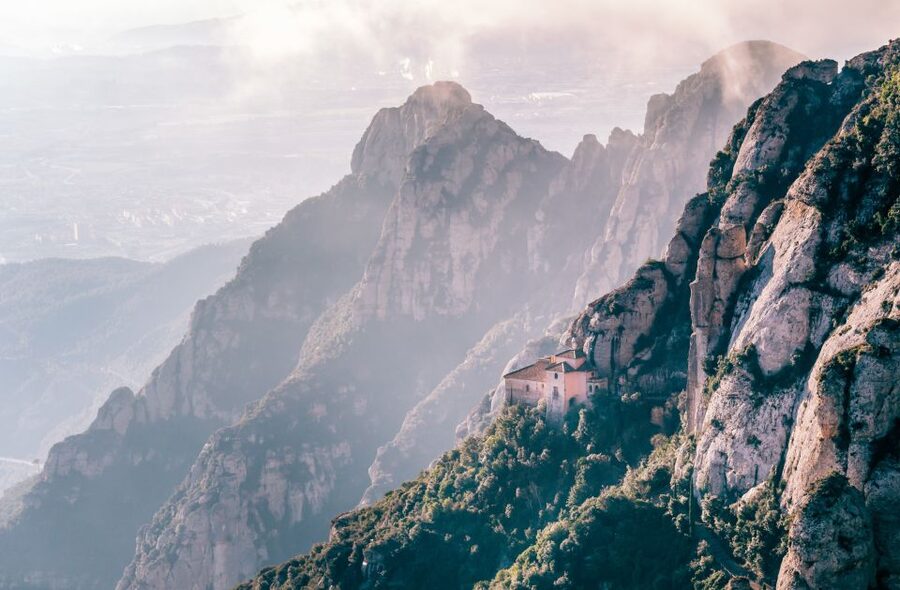 Barcelona: Montserrat Tour with Lunch & Wine Tasting Option - The drive into the Montserrat mountains