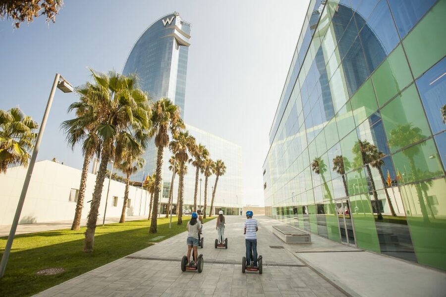 Barcelona: Old Port and Gothic Quarter Guided Segway Tour - Along the marina to Barceloneta