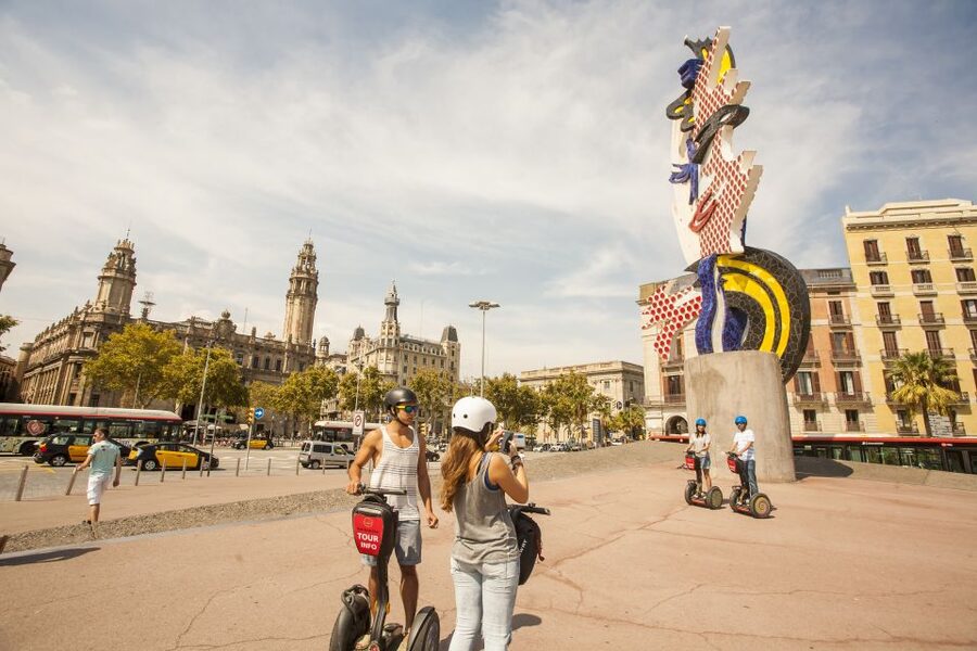 Barcelona: Old Port and Gothic Quarter Guided Segway Tour - Roman walls and the Barri Gòtic