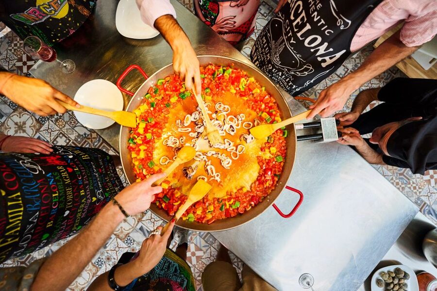 Barcelona: Paella Cooking Class with Market Visit and More - Sangria, tapas, and the dessert finale