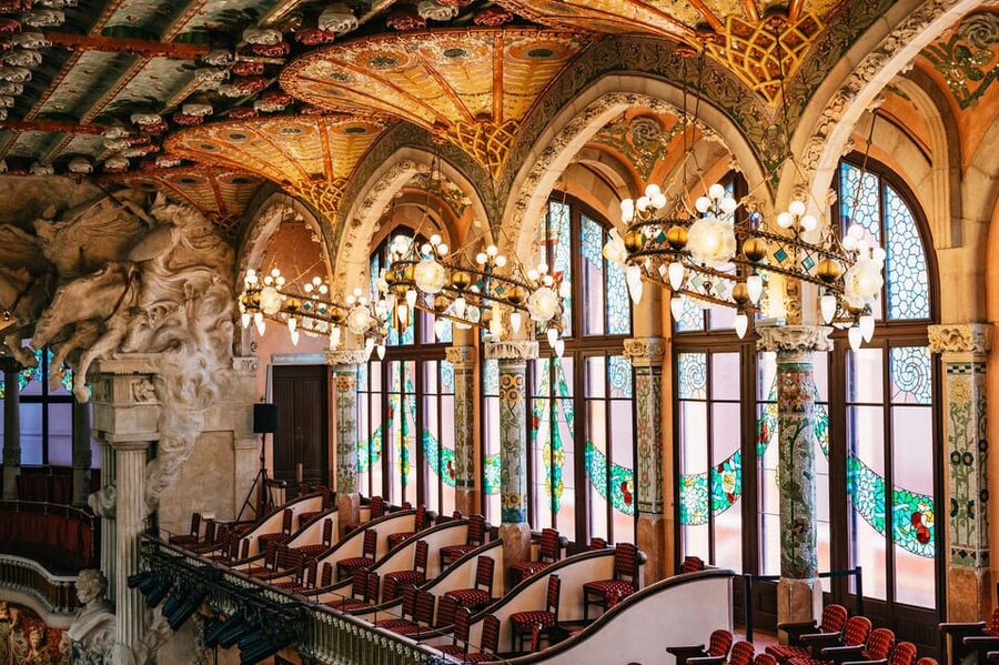 Barcelona: Palau de la Música Guided Tour - Starting in the Orfeó Català rehearsal hall
