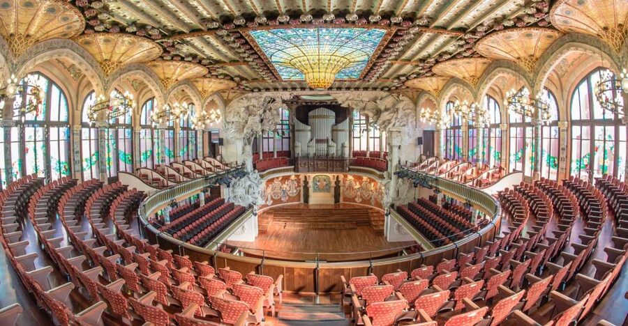 Barcelona: Palau de la Música Self-Guided Tour - The Lluís Millet Hall and its nature-inspired balcony