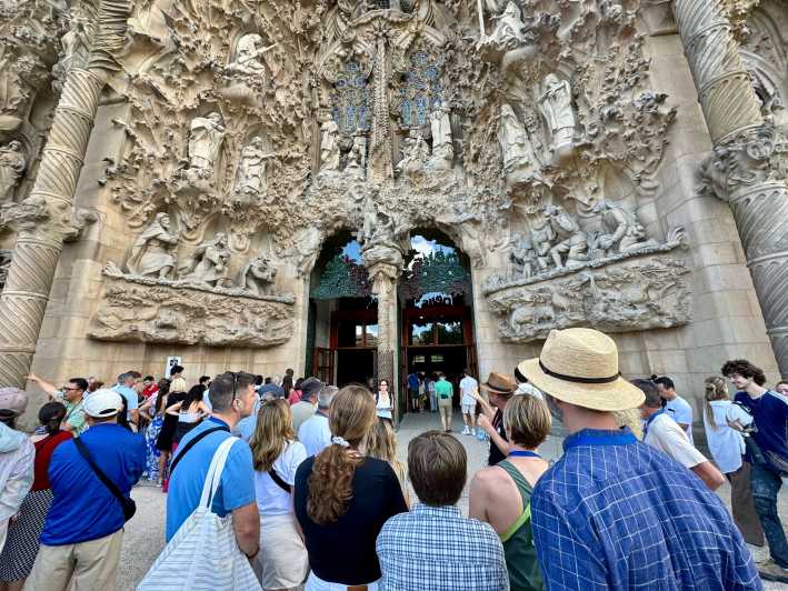 Barcelona: Sagrada Familia Entry Ticket and Guided Tour - Inside, sunlight turns the columns into trees