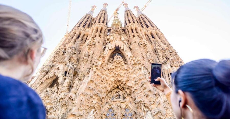 Barcelona: Sagrada Familia Tour with Optional Tower Access - The exterior: symbols in stone