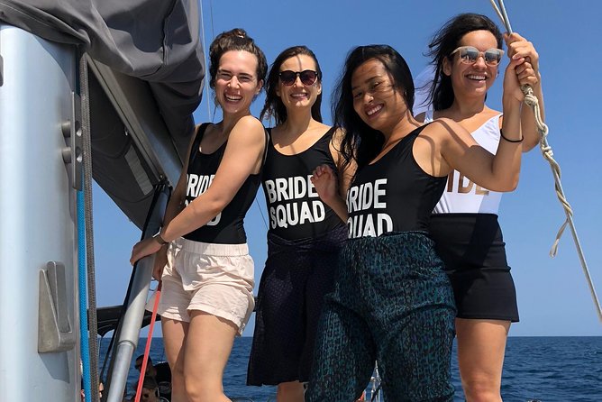 Barcelona Small Group Sailing with Snacks and Cava - Sailing away from Port Olímpic