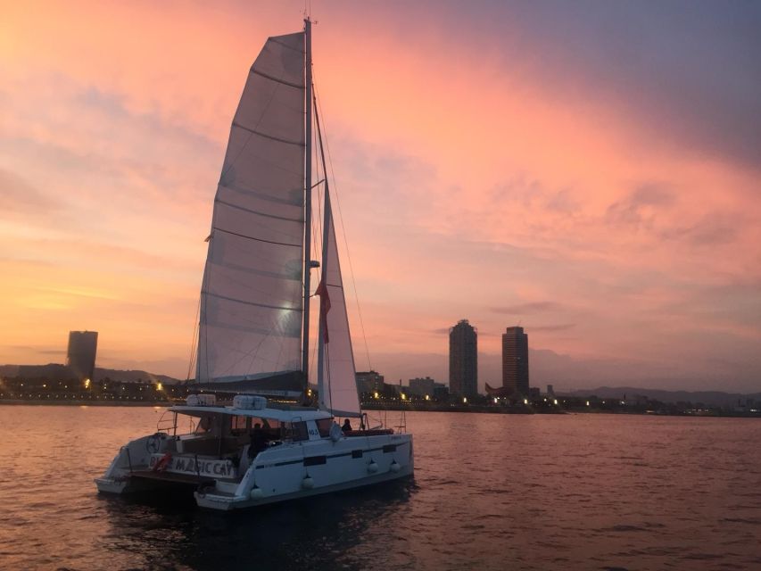 Barcelona: Sunset Sailing Tour with Open Bar & Snacks - Finding Barcelona Sailing Day at Port Olímpic