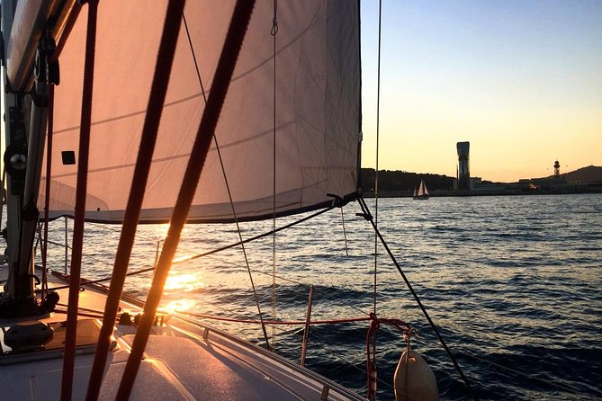 Barcelona Unique Sunset Sailing Experience with Tapas & Open Bar - Leaving Moll de Mestral with a small group