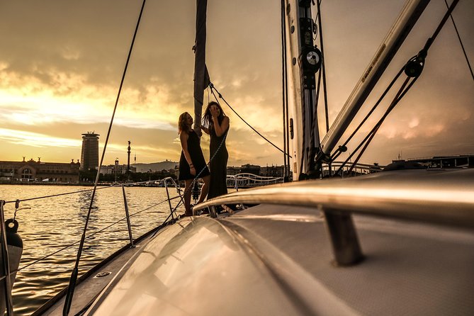 Barcelona Unique Sunset Sailing Experience with Tapas & Open Bar - Guitar, saxophone, and the mood at sunset