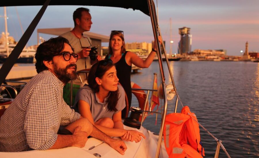 Barcelona: Unique Sunset Sailing Tour with Tapas & Open Bar - The first stretch along Barcelona’s coast