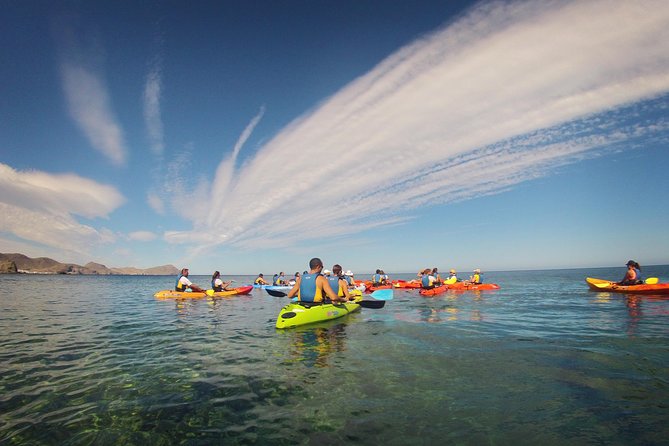 Cabo de Gata Active. Guided kayak and snorkel route through coves of the Natural Park - Three hours of coves, cliffs, and open-water views