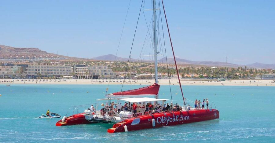 Caleta de Fuste: Catamaran Sailing Experience - Sailing the Fuerteventura coast toward Pozo Negro