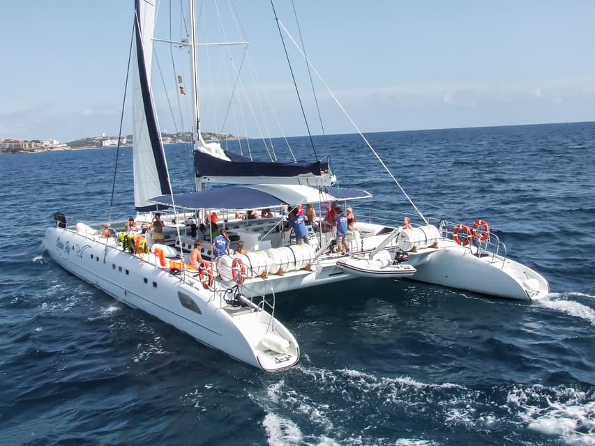 Cambrils: Costa Daurada Sail Catamaran Cruise - Swimming near Cap Salou, La Pineda, or Mont-roig