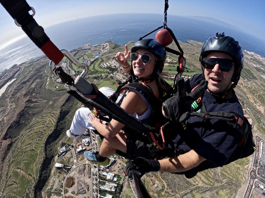 Costa Adeje: Tandem Paragliding Flight with Pickup - Landing safely on the coast
