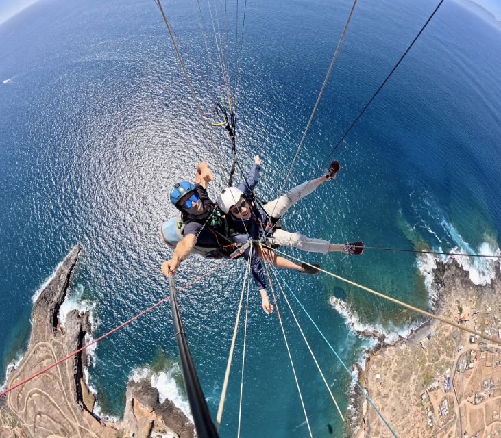 Costa Adeje: Tandem Paragliding Flight with Pickup - From resort pickup to the mountain launch