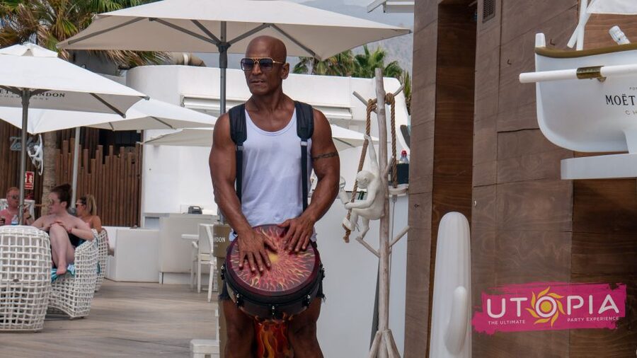 Costa Adeje: Tenerife Monkey Beach Club Utopia Pool Party - Seating, pool beds, and the real cost of comfort