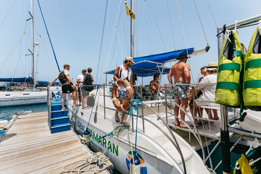 Costa Adeje: Whale Watching Catamaran Tour with Drinks - Families, children, and comfort onboard