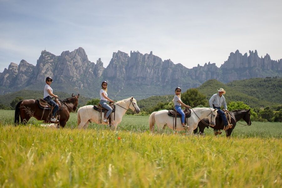 From Barcelona: Half-Day Montserrat & Horse Riding Tour - Horse riding below the Montserrat peaks