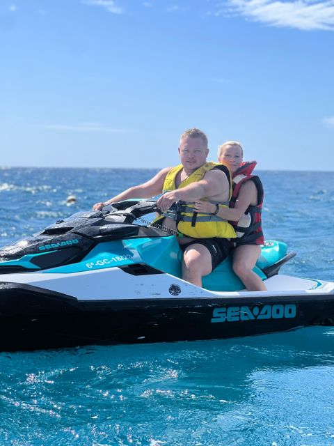 From Morro Jable: Jet Ski Adventure Tour (without license) - Shared jet skis and the unusual booking math