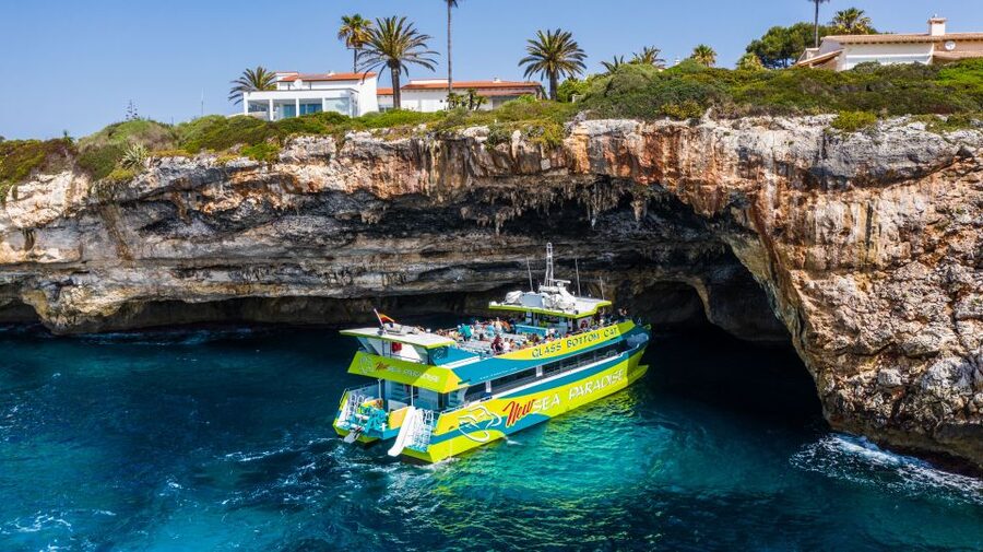 From Porto Cristo: East Coast Glass-Bottom Boat Trip - The Swimming Stop at Cala Morlanda or Cala Varques