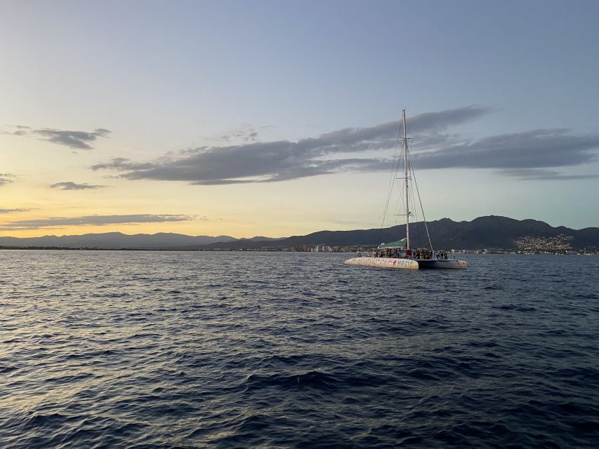 From Roses: Sunset Catamaran Cruise - The sunset is beautiful, but the clock matters