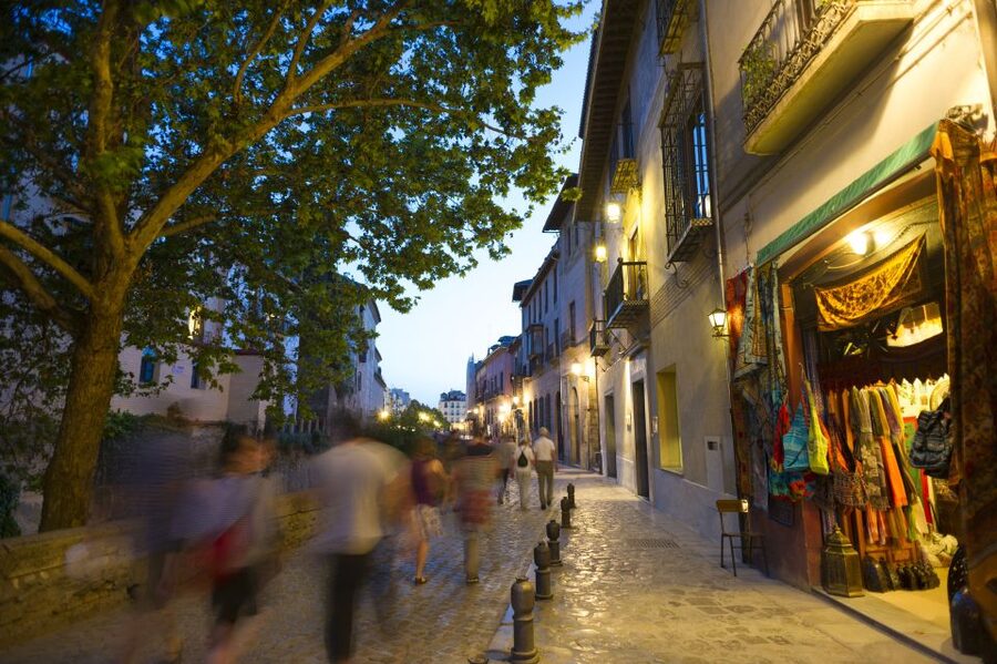 Granada: Albaicin and Sacromonte Evening Walking Tour - Cuesta del Chapiz toward the river