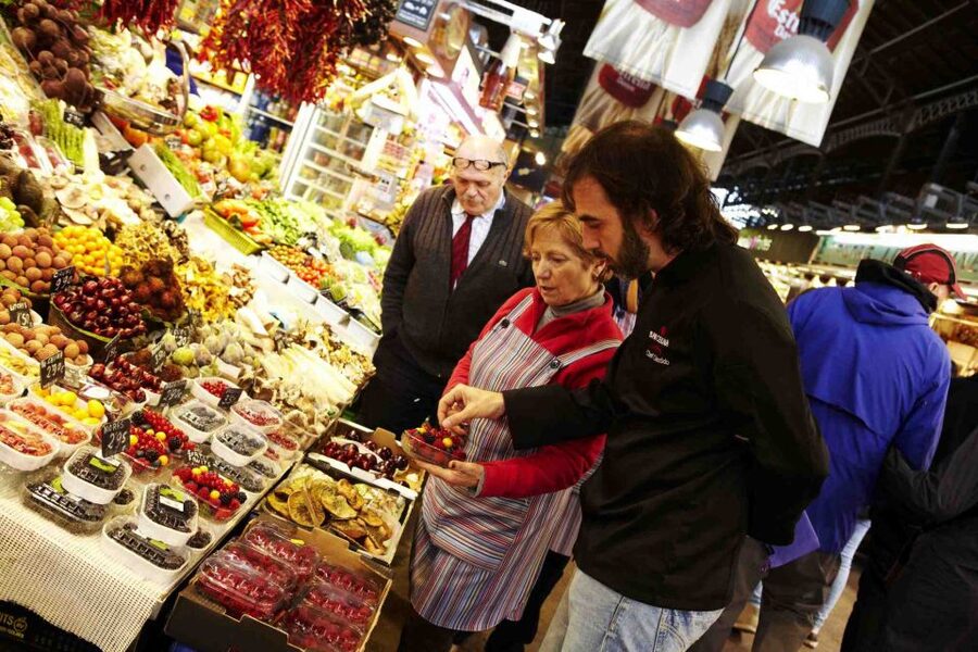 Half-Day Spanish Cooking Class & Boqueria Market Tour - Eating the meal with Spanish wine
