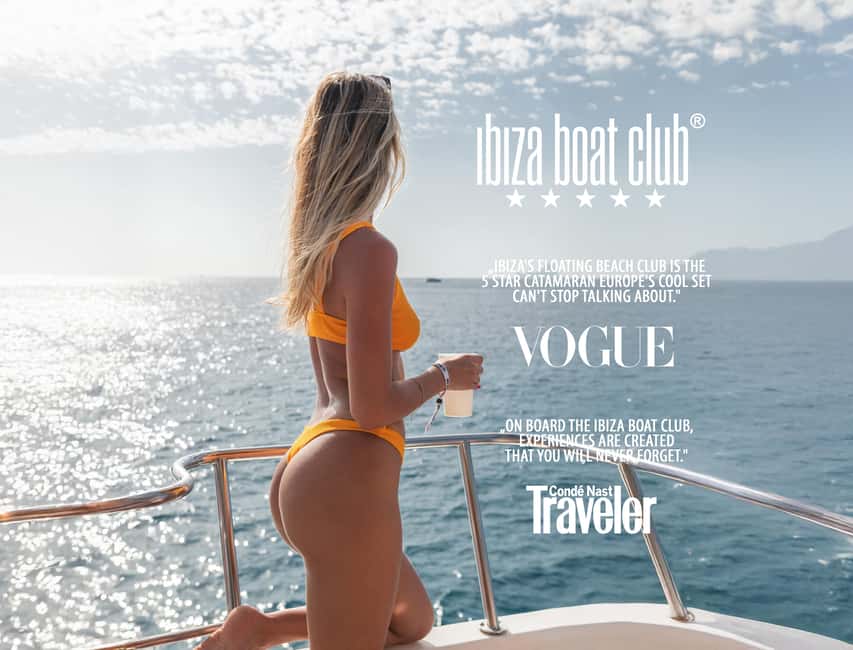 Ibiza: Bottomless Brunch at Ibiza Boat Club with Drinks & DJ - Playa d’en Bossa boarding at 12:45pm