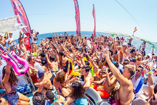 Ibiza Ocean Club Boat Party with 3 Hours Premium Drinks and DJ - Champagne shower, dancing, and the final burst of energy