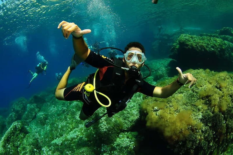 Ibiza Scuba Diving for Beginners and Snorkeling - Meeting the yellow boat in San Antonio