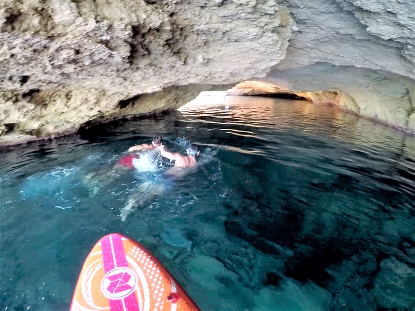Ibiza: Sea Caves & Coves Snorkeling Paddle Boarding Tour - The second, quieter swimming stop