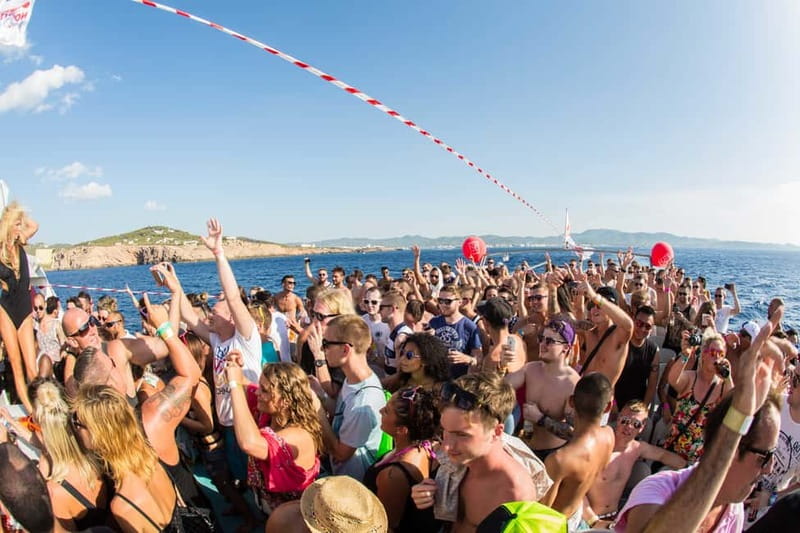 Ibiza: Sunset Boat Party Cruise with DJs with 2 Clubs - Arriving at San Antonio harbour