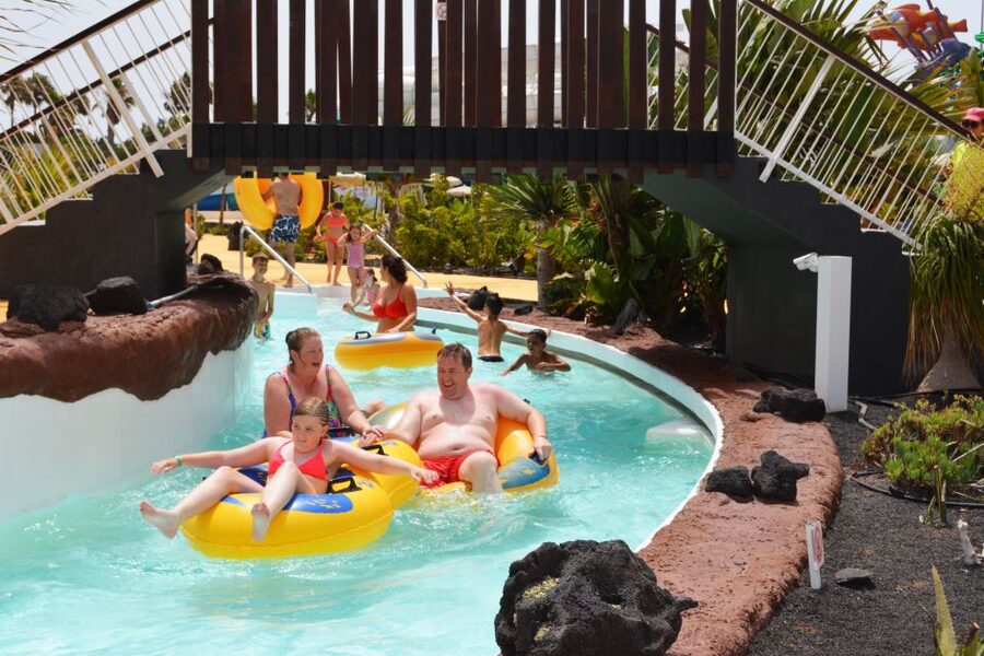 Lanzarote: Aqualava Waterpark Entrance Ticket - The lazy river and hourly saltwater wave pool