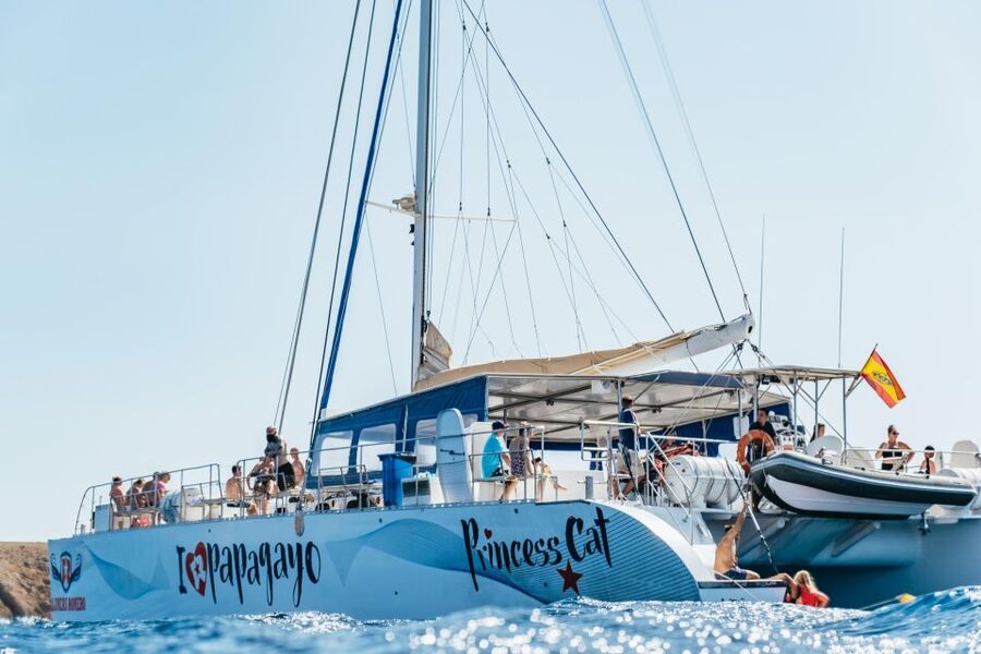Lanzarote: Day Trip to the Papagayo Beaches by Catamaran - The first hour aboard the sailing catamaran