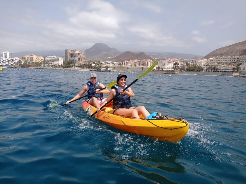 Los Cristianos: Kayak & Snorkel Tour with turtles and photos included - Waiting near the fish farms for dolphins