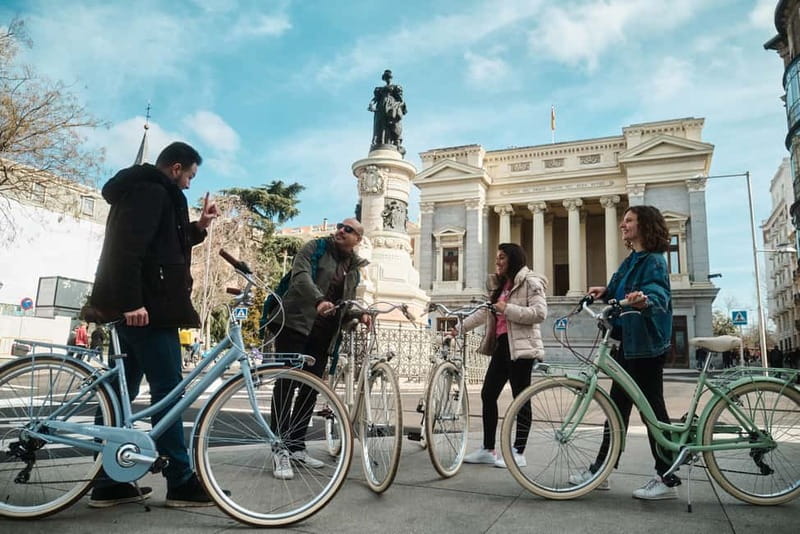 Madrid: Highlights Guided Vintage Bike Tour and Tapas Option - Cervantes and the Literary Side of Madrid