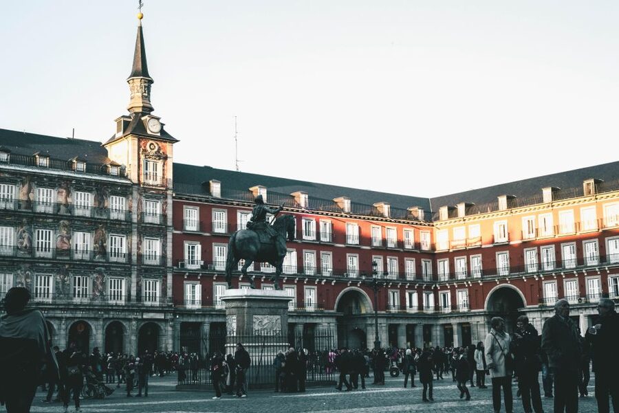 Madrid: Old Town, Poets District, and Royal Palace Tour - Almudena Cathedral and the Royal Palace approach