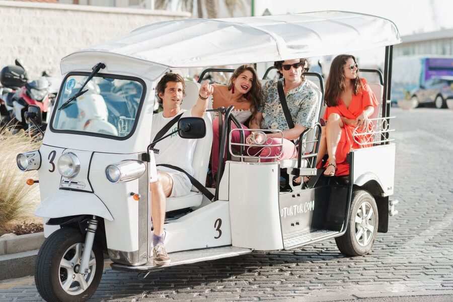 Malaga: Private City Tour by Eco Tuk Tuk - Plaza de la Marina and the return route