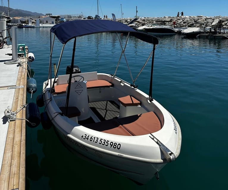 Marbella: Puerto Banús Boat Rental with No License Needed - Sun, swimming, and the boat-accessible bar