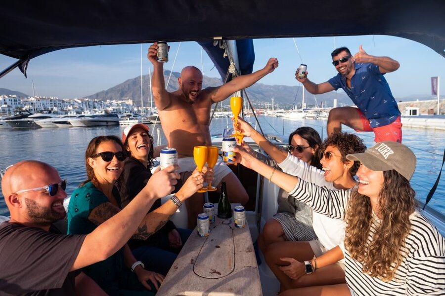 Marbella: Sailing & Dolphin Watching with Snacks and Drinks - Drinks, Snacks, and a Relaxed Onboard Mood